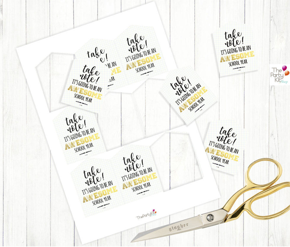 Take note! printable back to school TAGS - The Party Kit Shop