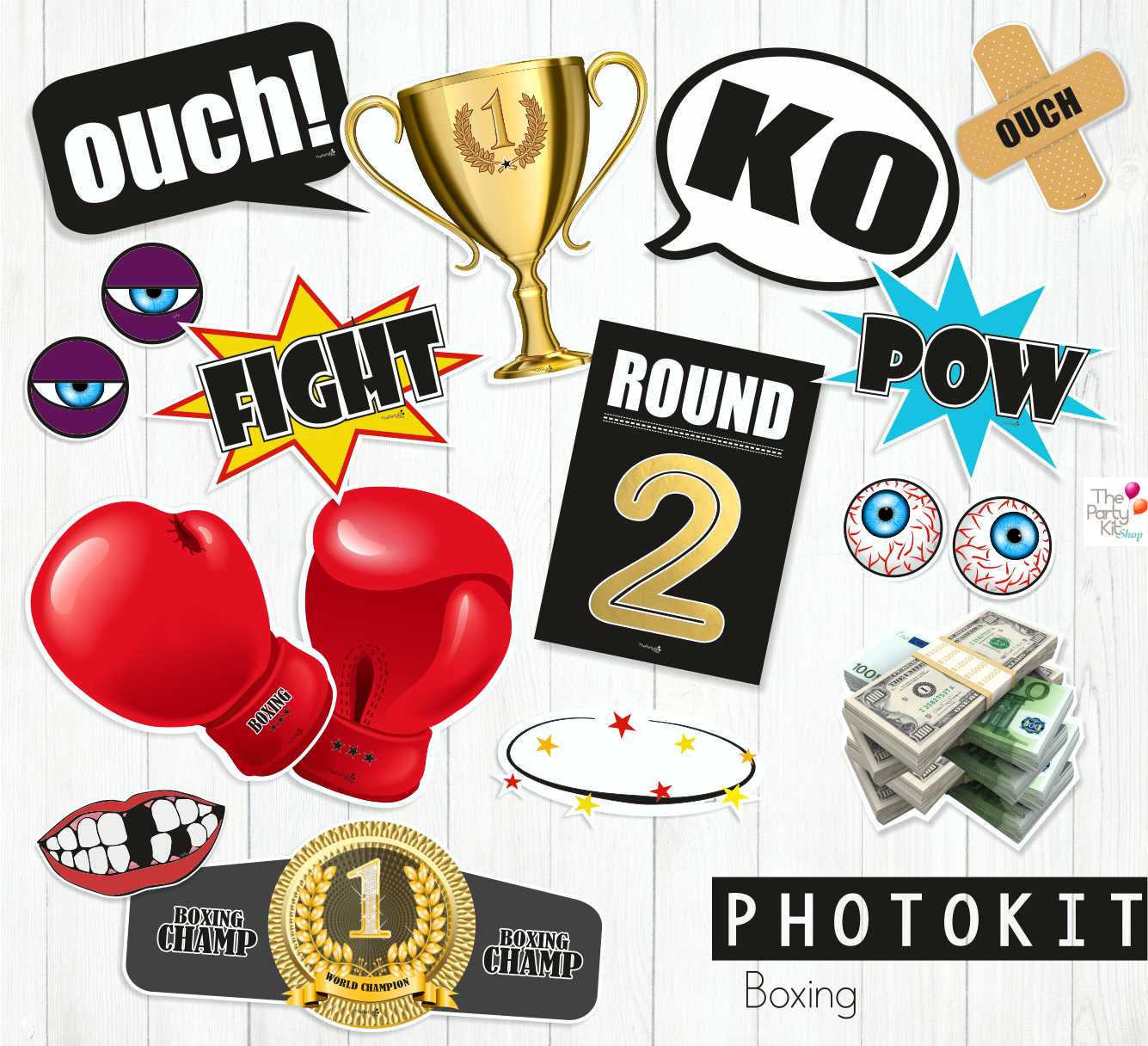 Let S Get Ready To Rumble Boxing Photokit Freebie Thepartykitshop